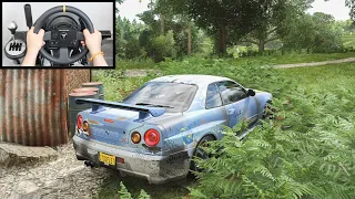 Rebuilding Nissan Skyline R34 GTR - Forza Horizon 4 (Steering Wheel + Shifter) Gameplay