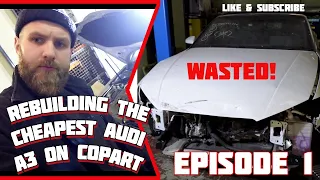 A3 to RS3 Conversion ! REBUILDING THE CHEAPEST 2017 Audi A3 8V Convertible on COPART ! - EPISODE 1