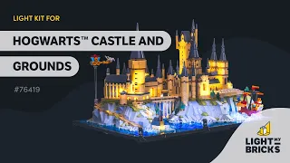 LIGHT MY BRICKS - Hogwarts™ Castle and Grounds 76419 Light Kit Video Demonstration