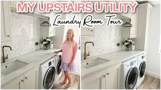 UPSTAIRS UTILITY / LAUNDRY ROOM TOUR + CLEVER STORAGE IDEAS