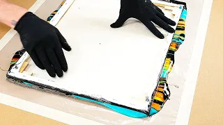 Silicone Dipping Technique | Acrylic Pouring by Tiktus