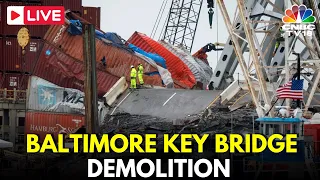WATCH LIVE: Baltimore Bridge Demolition in Maryland | Controlled Demolition of Key Bridge, USA| N18G