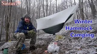 Winter Hammock Camping in the Smoky Mountains - High Winds, Snow & Rain