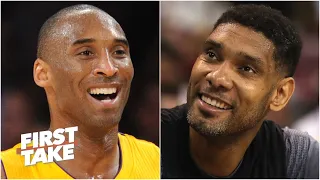 Kobe Bryant vs. Tim Duncan: Which Hall of Famer had the better career? | First Take