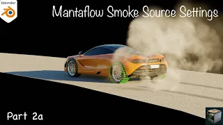 Blender Tutorial | Mantaflow Smoke Source settings during Car drift animation