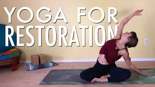 1-Hour Live Yoga Class for Restoration, Part 2 | Flow with Jen Hilman to Restore Tranquility