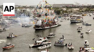 Thousands invade Tampa for the annual Gasparilla Pirate Festival