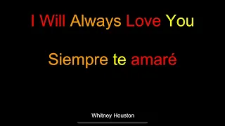 Whitney Houston “I Will Always Love You” (letra en inglés/español)