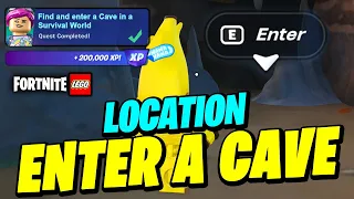 How to EASILY Find and Enter a Cave in a Survival World (MAP SEED) - Fortnite Lego Quest