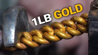 Forging Our Top Cuban Link Chain With Over 1 Pound of Gold!