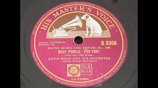 Artie Shaw 'Deep Purple'  1939 78 rpm