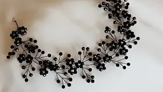 Kristal Boncuklarla Gelin Tacı Yapımı -DIY Beaded Bridal Hair Vine