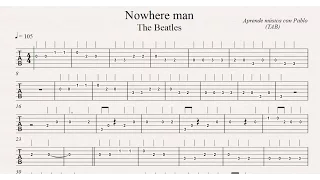 NOWHERE MAN: TAB (guitarra...) (tablatura con playback)
