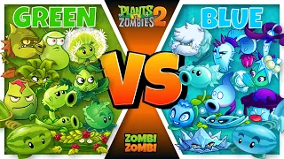 PvZ 2 Green Plants Team vs Blue Plants Team - Which Team Will Win? - Team Plants Vs Team Plants.