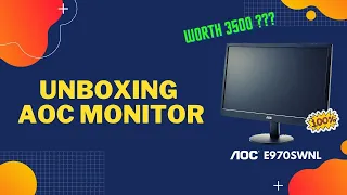 UNBOXING AOC LCD E970SWNL 18.5" BLACK W/ LED MONITOR | CLIFF JD