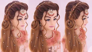 Beautiful Front Bridal Hairstyles kashee's l wedding hairstyles l curly hairstyles without iron
