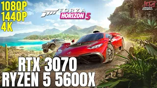 Forza Horizon 5 | Ryzen 5 5600x + RTX 3070 | 1080p, 1440p, 4K benchmarks!
