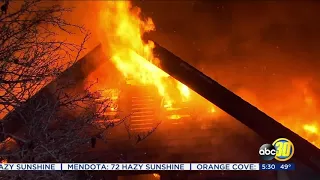 Century old home goes up in flames in Central Fresno