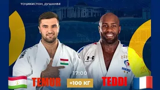 Temur Rahimov & Teddi Riner. Final Dushanbe Grand Slam Uzbekiston Tojikiston judo 5.05.2024 #judo
