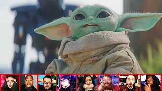 Reactors Reaction To The DARK TROOPERS Snagging Poor Baby Yoda On The Mandalorian | Mixed Reactions