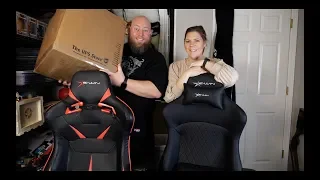 Opening up the BIGGEST Mystery Box from Happy Cows in our BRAND NEW E-WIN Racing Chairs