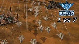 [C&C Zero Hour] - 1vs7 - Airforce vs 7 Infantry - Hard Difficulty