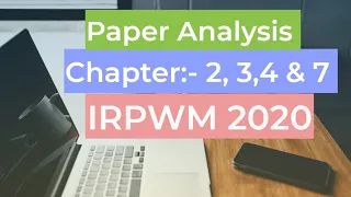 Paper Analysis Ch 2,34 & 7 IRPWM 2020 Test (Part-1)