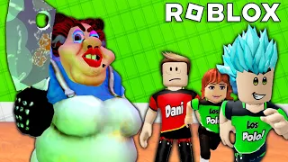 Los Polo ESCAPAN de la COCINERA MALVADA! en Roblox