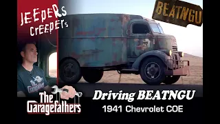 A behind the wheel look at the 1941COE Jeepers truck.