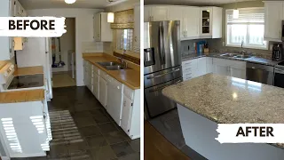 Living in a Remodel -  Kitchen Wall Removal - Renovation Timelapse!