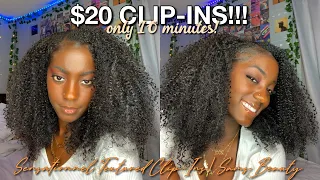 $20 KINKY CURLY CLIP INS| SENSATIONEL TEXTURED Clip Ins| On 4c Natural Hair