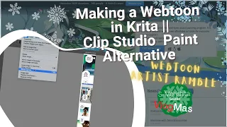 Making a Webtoon in Krita ~ Clip Studio Paint Update Alternative || Webtoon Artist Vlogmas