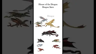 House of the Dragon | Dragon Sizes 🔥 #hotd  #dragon #vhagar #arrax #meleys #aemond #lucerys