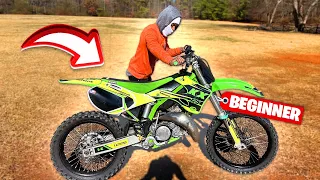 He's A BEGINNER And Bought The WRONG DIRT BIKE! ( KX 125 )
