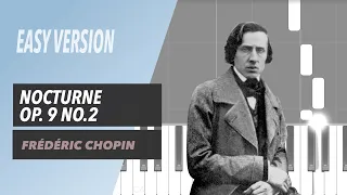 EASY PIANO TUTORIAL - Chopin - Nocturne op. 9 no. 2 (BEGGINER level)