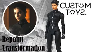 McFarlane Toys DC Multiverse The Batman Movie Selina Kyle Catwoman figure REPAINT CUSTOM REVIEW