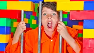 I Trapped My Little Brother in LEGO Prison for 24 Hours!