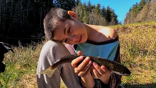 My daughter's  emotional experience fishing- catch and cook