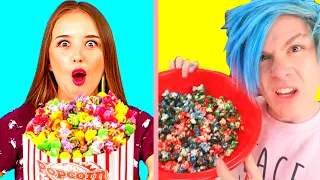 I Make DIY Colored POPCORN Party LIFEHACK | TRYING GENIUS KITCHEN HACKS THAT WORK MAGIC! By 123 Go!