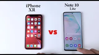 SAMSUNG Note 10 Lite vs iPhone XR Speed Test