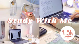 1.5h 💜 STUDY WITH ME 💜 with AESTHETIC lofi background music