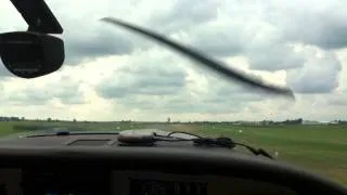Landing on a grass strip in a Cessna.