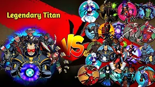 Shadow fight 2 Titan (Legendry Titan with Assistant Skill) vs All Bosses of Raid & Gates of Shadows