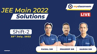 JEE Main 2022 Solutions 25th July Shift-2  #jeesolutions  #jeemain2022