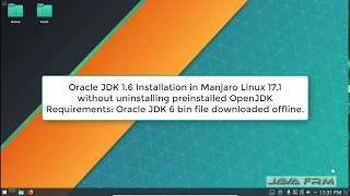 Oracle JDK 1.6 Installation on Manjaro Linux 17.1