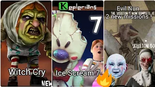 Keplerians news review | Witch Cry + Evil Nun new missions+ Ice Scream 7 🤩🔥