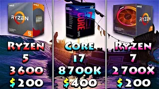 Ryzen 5 3600 vs Core i7 8700K vs Ryzen 7 2700X | PC Gaming Benchmark Test in 1080p and 1440p