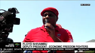 BLF and EFF protest against Gordhan