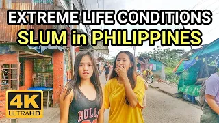 EXTREME LIFE CONDITIONS | SLUM WALK HIDDEN POVERTY at CATMON MALABON Philippines [4K] 🇵🇭