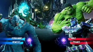 Dormammu & Nemesis vs Hulk & Thanos (Very Hard) - Marvel vs Capcom | 4K UHD Gameplay